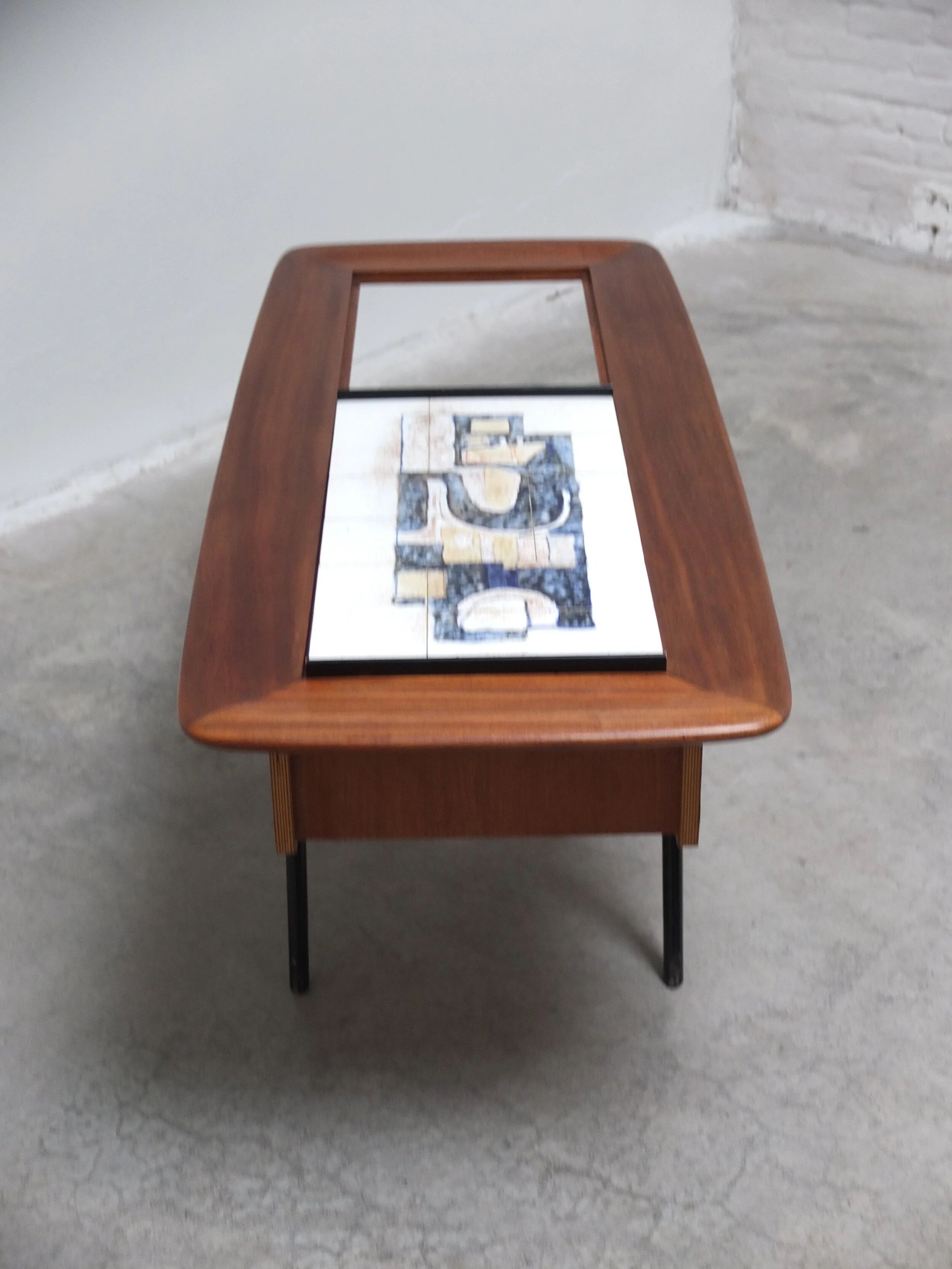Decorative coffee table with bar by Alfred Hendrickx for Belform, 1950s
