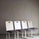 4 chaises en métal blanc par Yrjö Kukkapuro pour Avarte, Finlande, années 1980