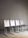 4 white metal chairs by Yrjö Kukkapuro for Avarte, Finland, 1980s