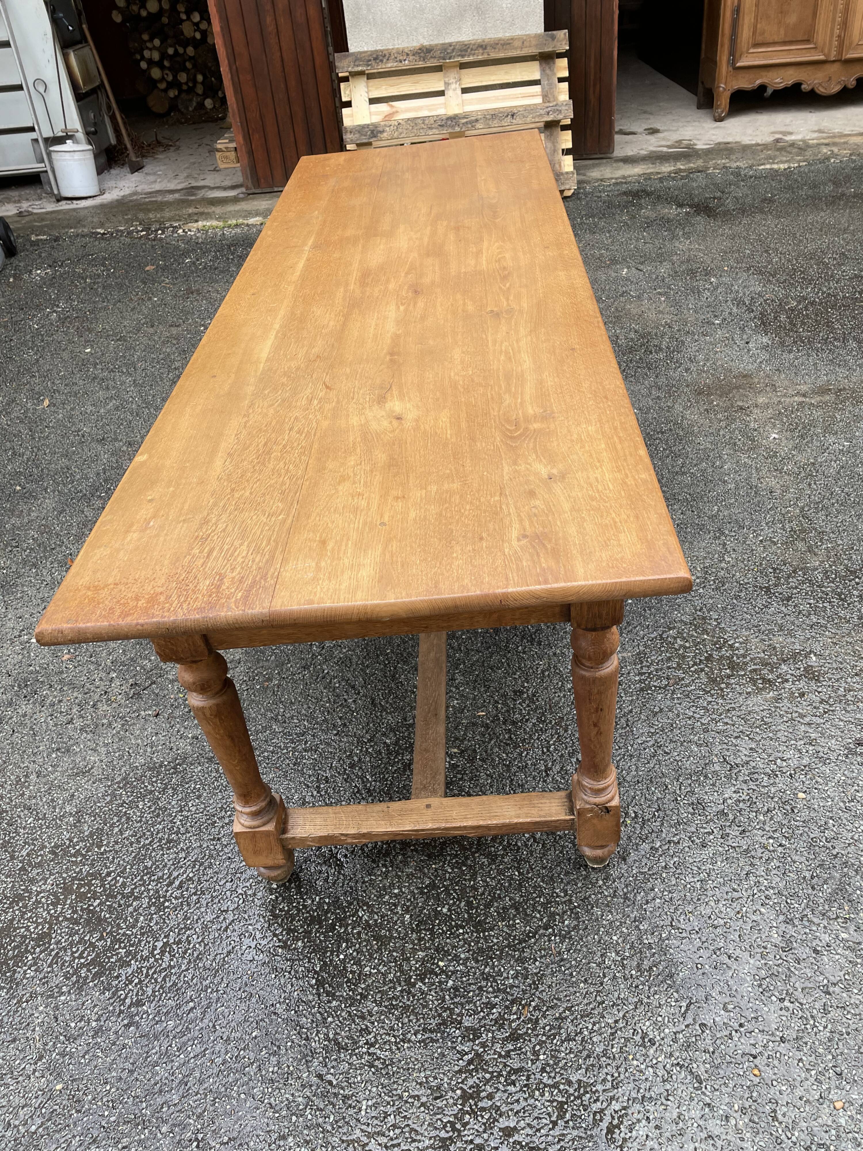 Oak drapery table