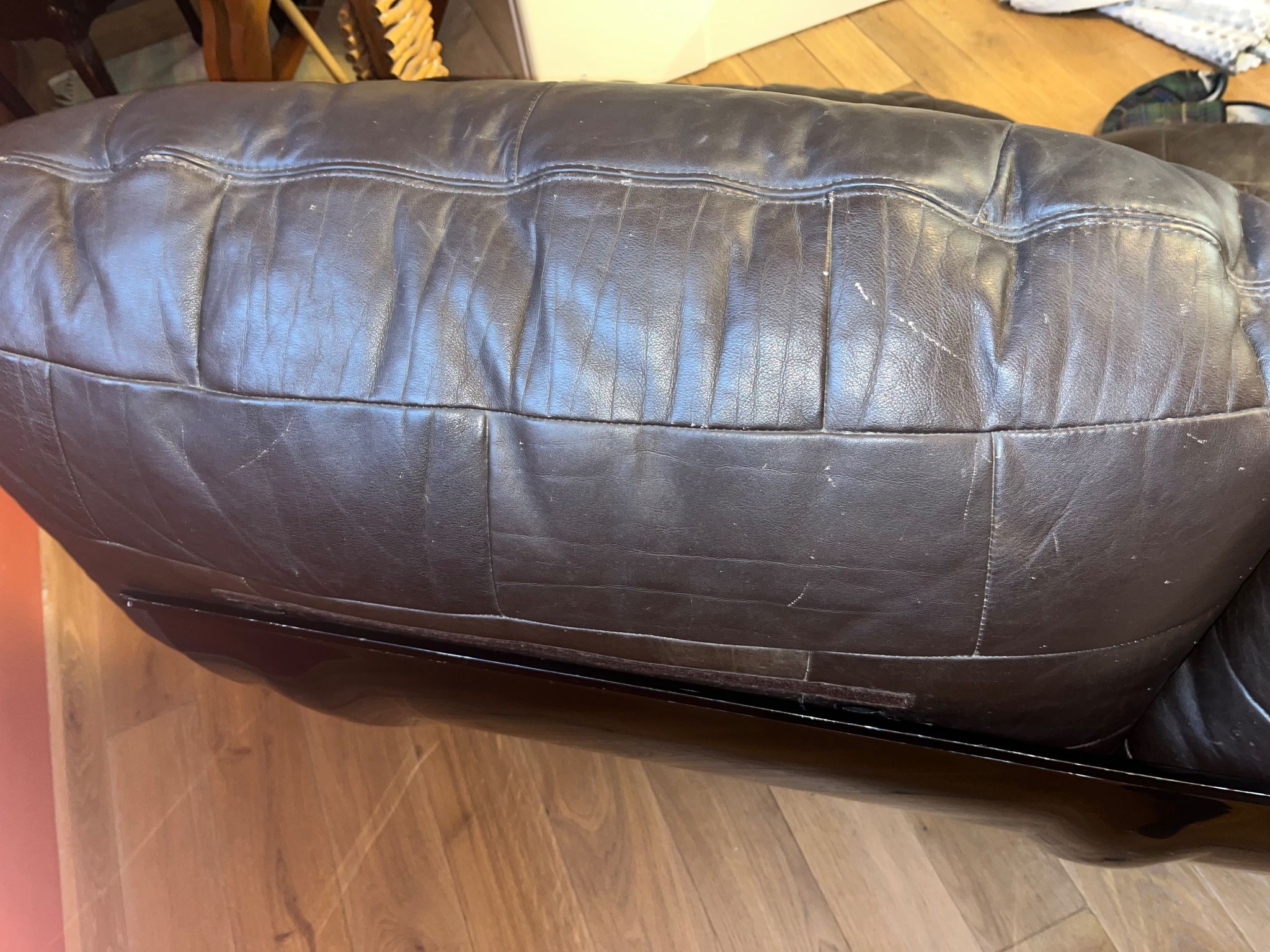 Marsala leather sofa Ligne Roset by Michel Ducaroy