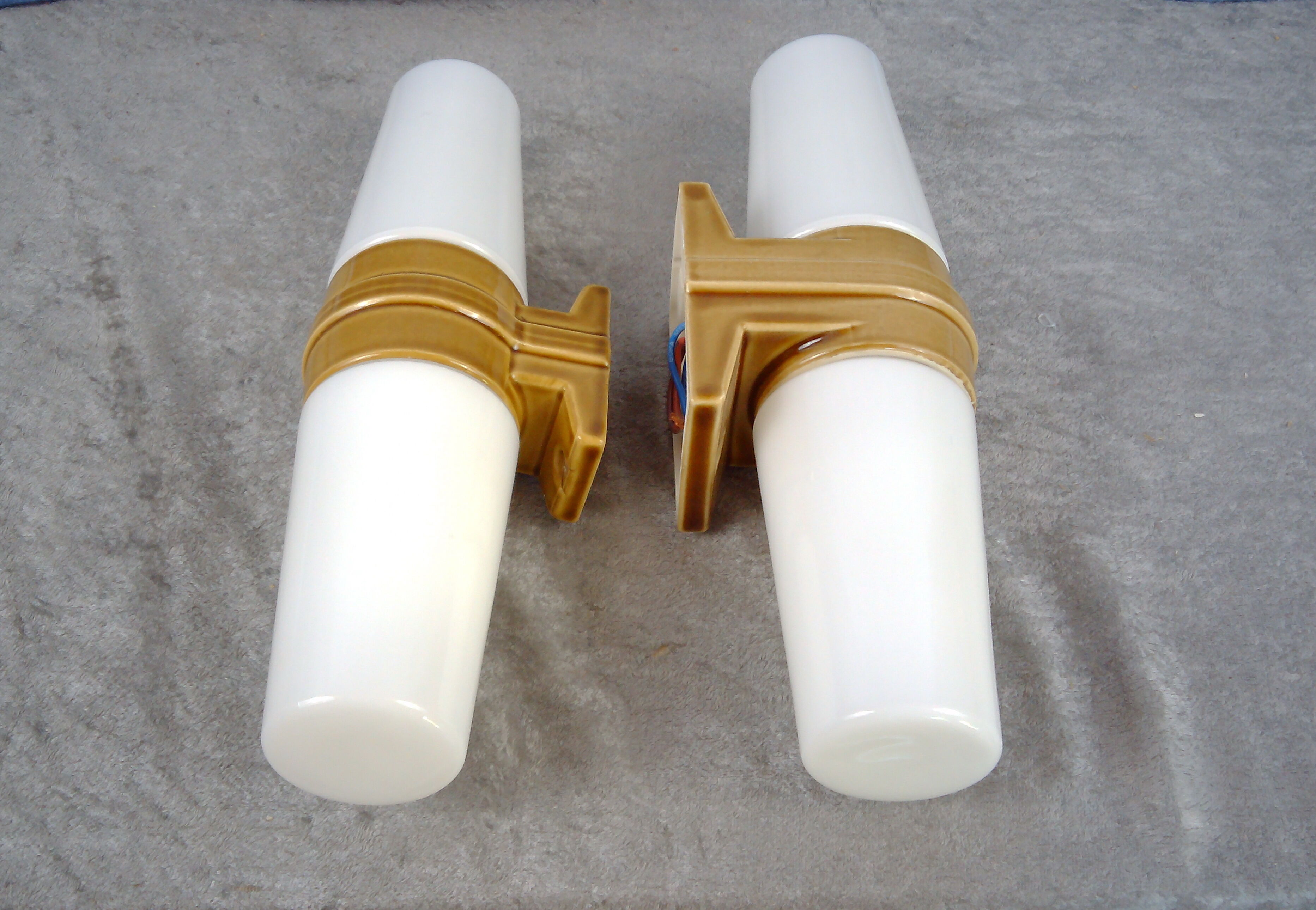 Midcentury "6060" sconces by Sigvard Bernadotte for IFÖ, Sweden. 1960's Set of 2.