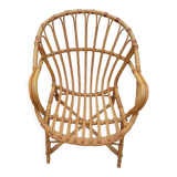 Rattan armchair 70'S