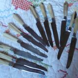 Laufert 12-piece dessert or cheese knife set with silver ferrule