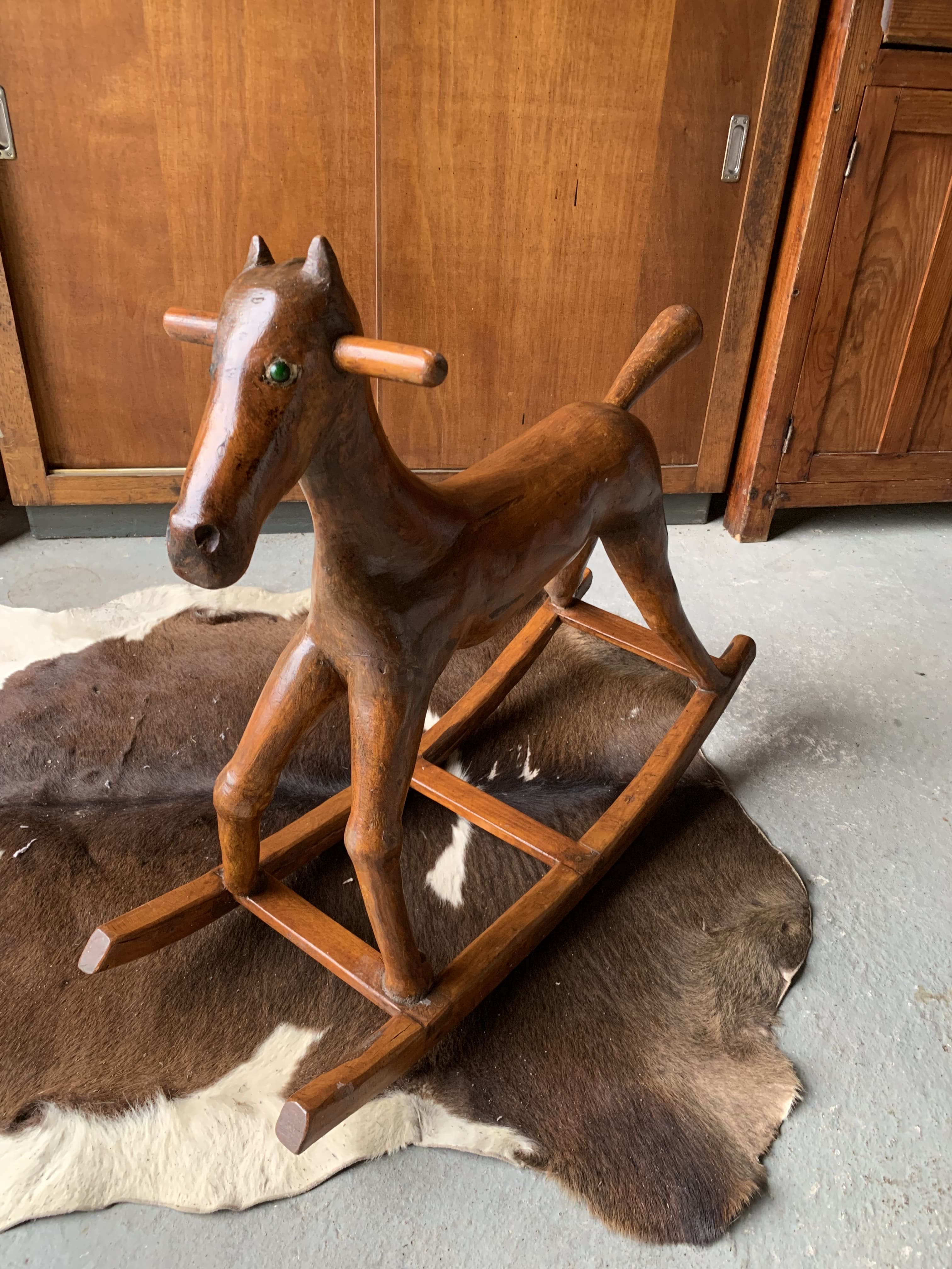 Wooden rocking horse