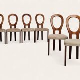 Zes Mid Century eettafel stoelen