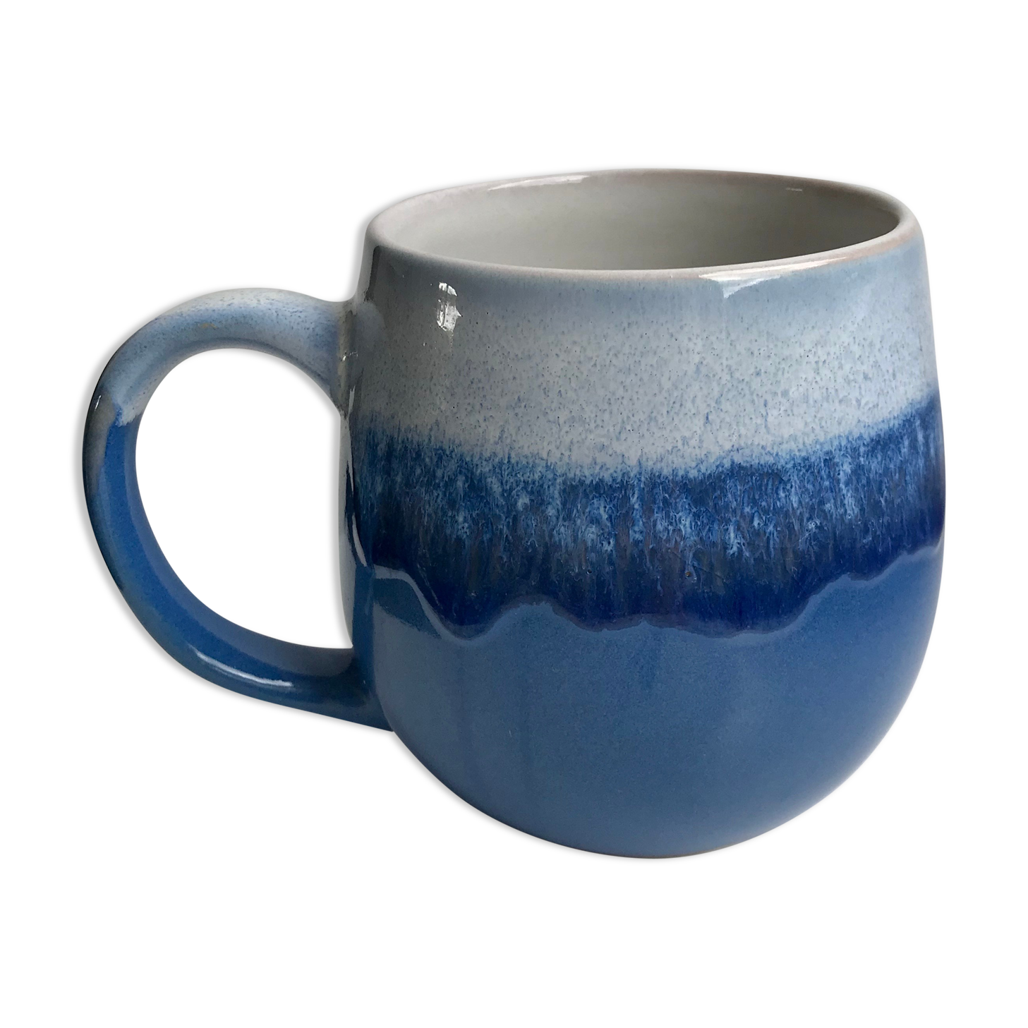 Blue ceramic mug