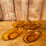 Set of amber brown Vereco bowl