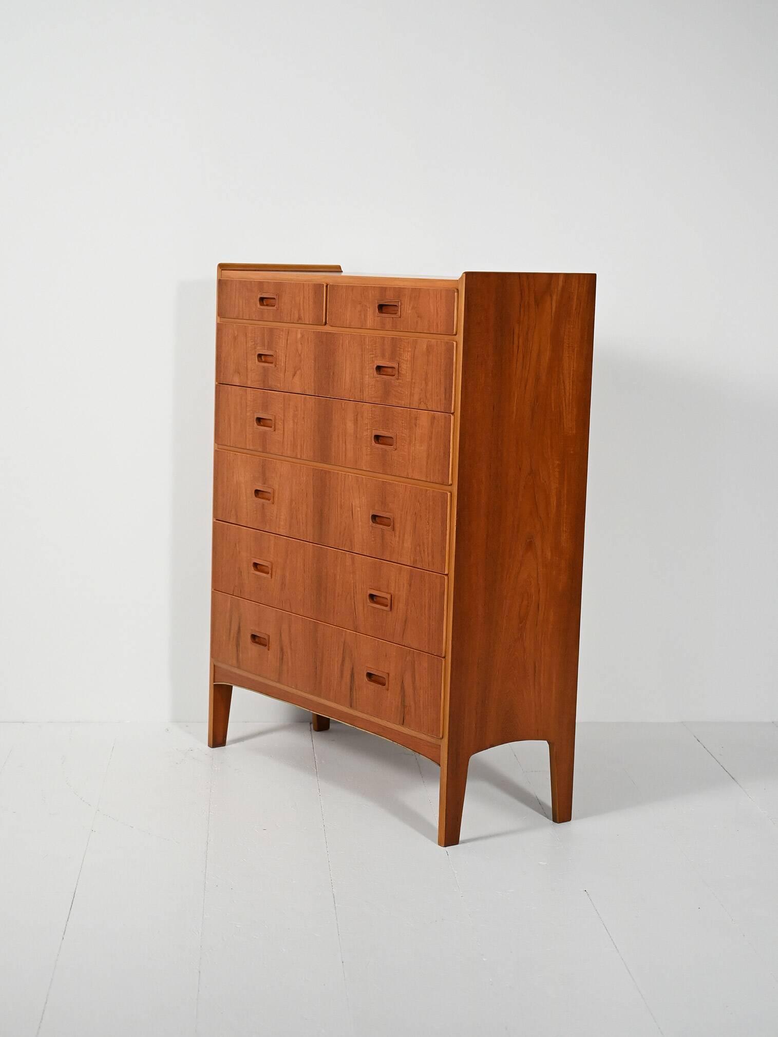 Swedish teak tallboy by Treman