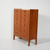 Swedish teak tallboy by Treman
