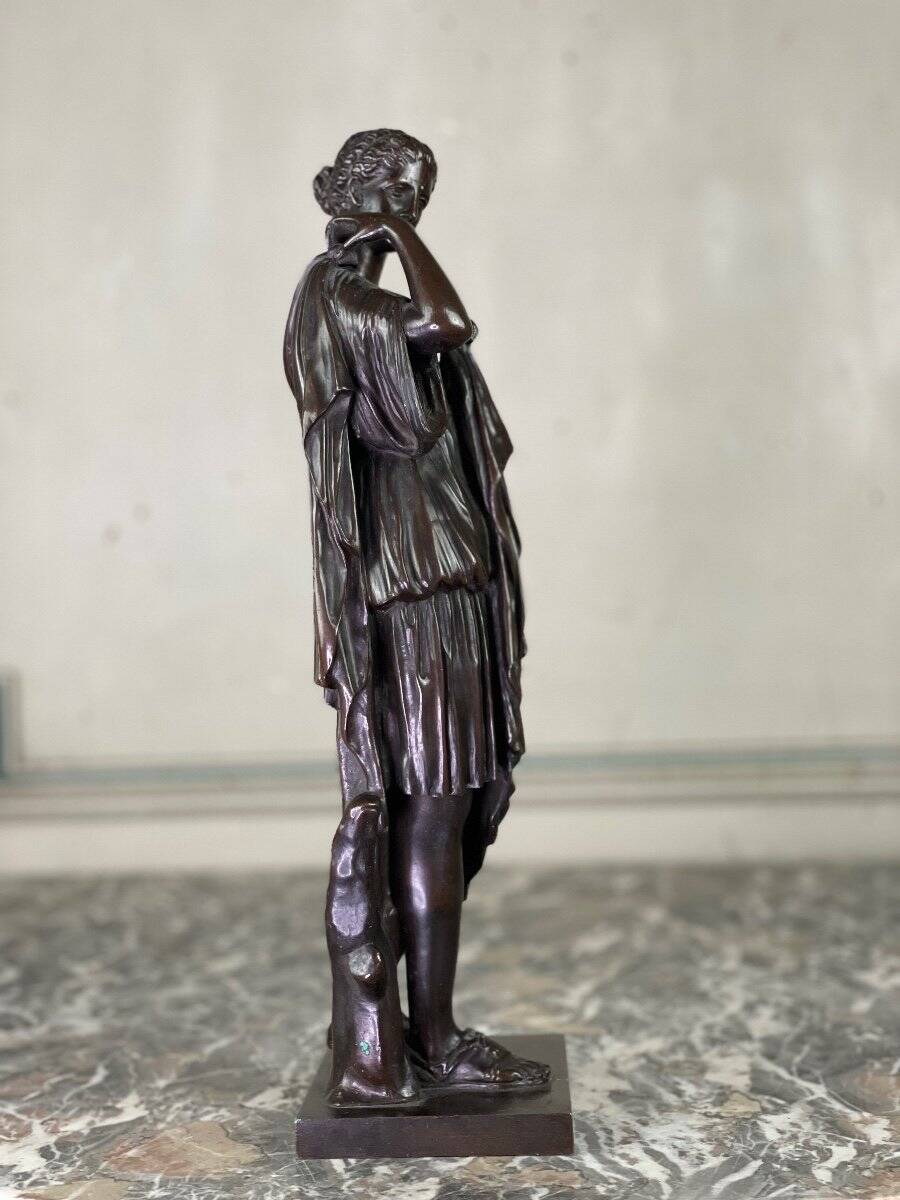 Diane de Gabies, bronze after the antique in marble