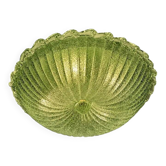 Plafonnier "Budino" en graniglia de verre Murano vert italien dans le style des années 70