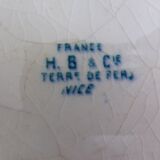 1 HB&Cie ironstone dessert plate, Nice model 221220