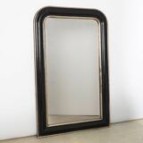 19th C Black and Gold Napoleon III Mirror