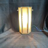 SOTHIS wall lamp - hexagonal - glass and brass - Italy