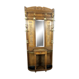 Art Nouveau period coat holder in solid oak