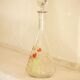 Legras (late 19th century) strawberry enamelled glass liqueur carafe.