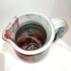 Red and grey glazed stoneware pitcher Signed Height 21 cm