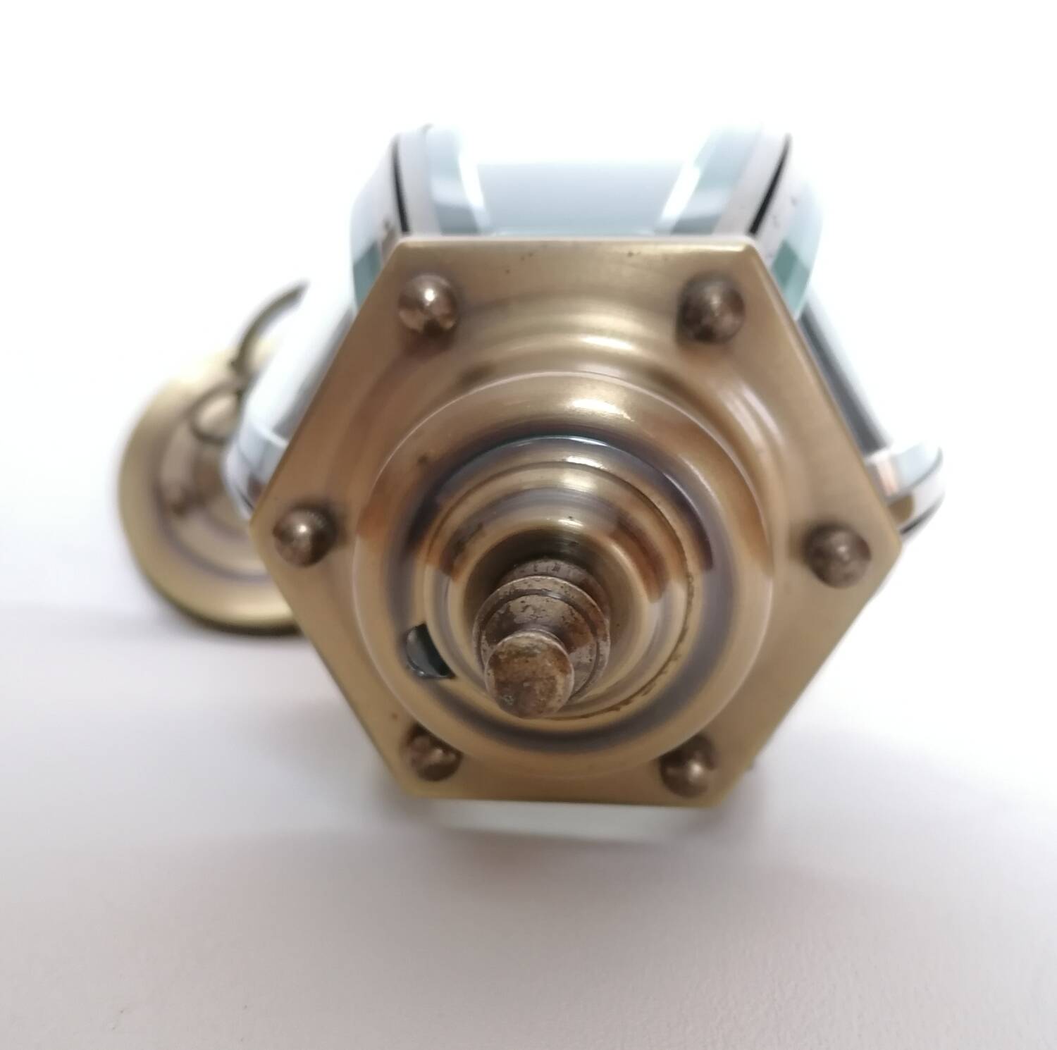 Suspension lanterne verres biseautés 6 faces