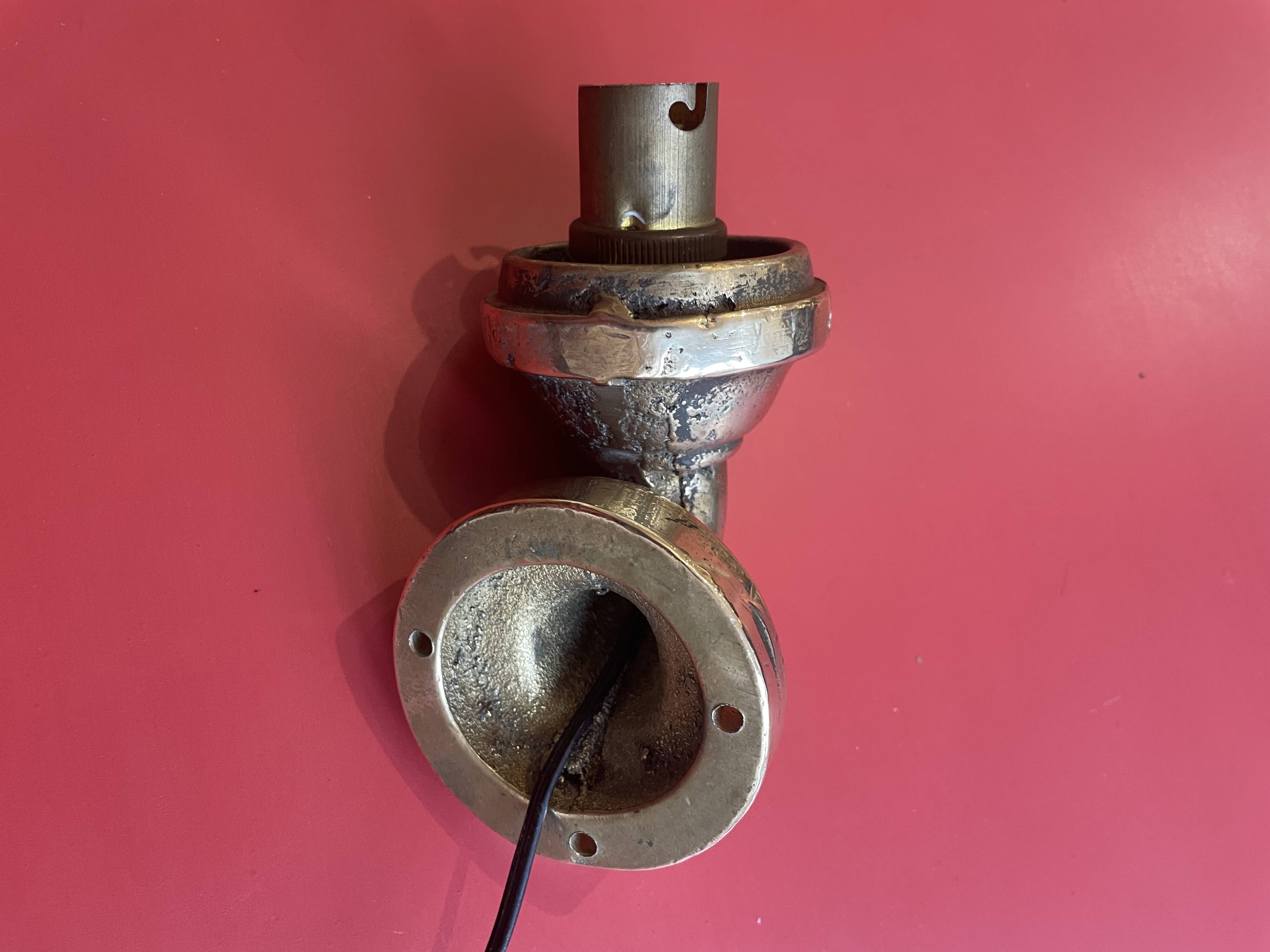 Brass marine wall light