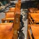 Chaises cuir et bois