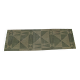 1950s Abstract Wool Hallway Carpet or Rug, Czechoslovakia
