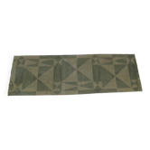Tapis de couloir abstrait en laine des années 1950, Tchécoslovaquie