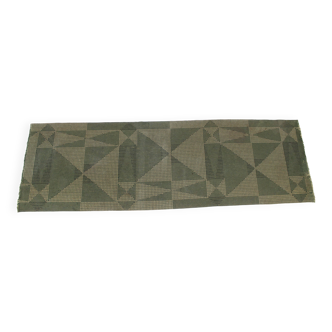Tapis de couloir abstrait en laine des années 1950, Tchécoslovaquie
