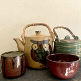 Glazed ceramic teapot, 1980s