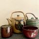 Glazed ceramic teapot, 1980s
