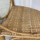 Vintage rattan corner shelf