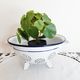 Strainer 3 feet in white enamel vintage French 30s