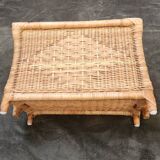 Vintage rattan magazine rack