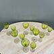 Antique baccarat green crystal glassware set, 20th century