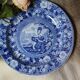 Lot de 4 assiettes à dessert anglaises bleu cobalt