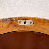 Mirror framed in Campo walnut wood and Graffi Italia Anni '50