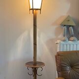 Vintage rattan floor lamp
