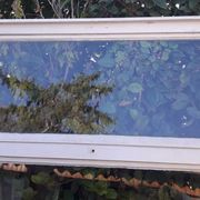 Verrière bois 3 fenêtres à soufflet et abbatant