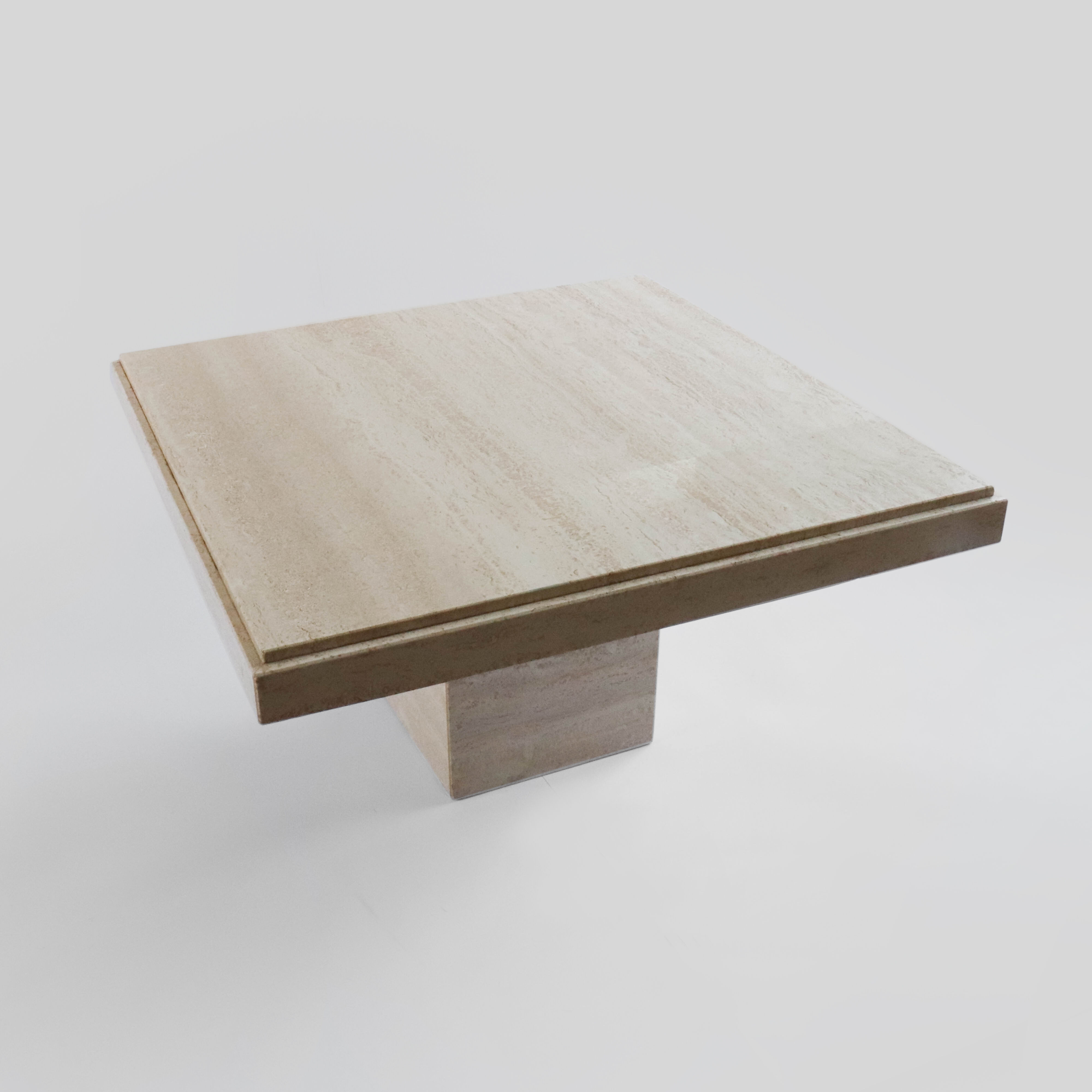 Travertine coffee table