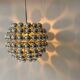 Vintage suspension, chrome half sphere, France 1970