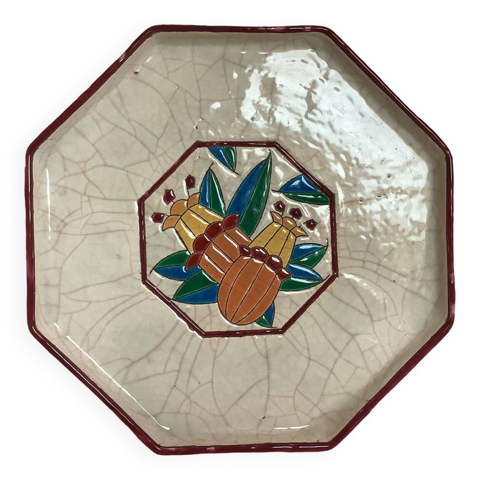 Longwy octagonal tray dish