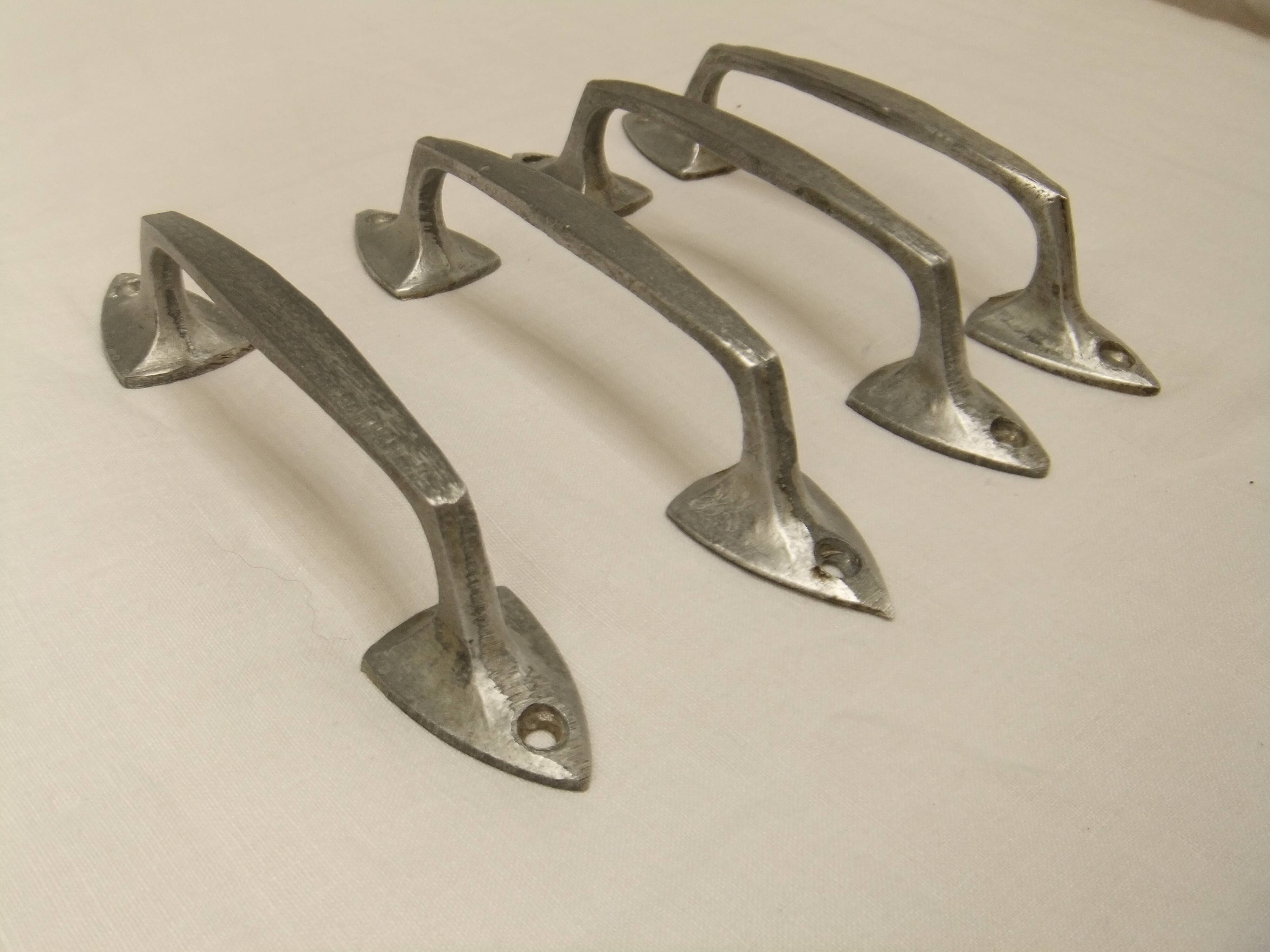 Old art deco metal handles restoration furniture drawers door