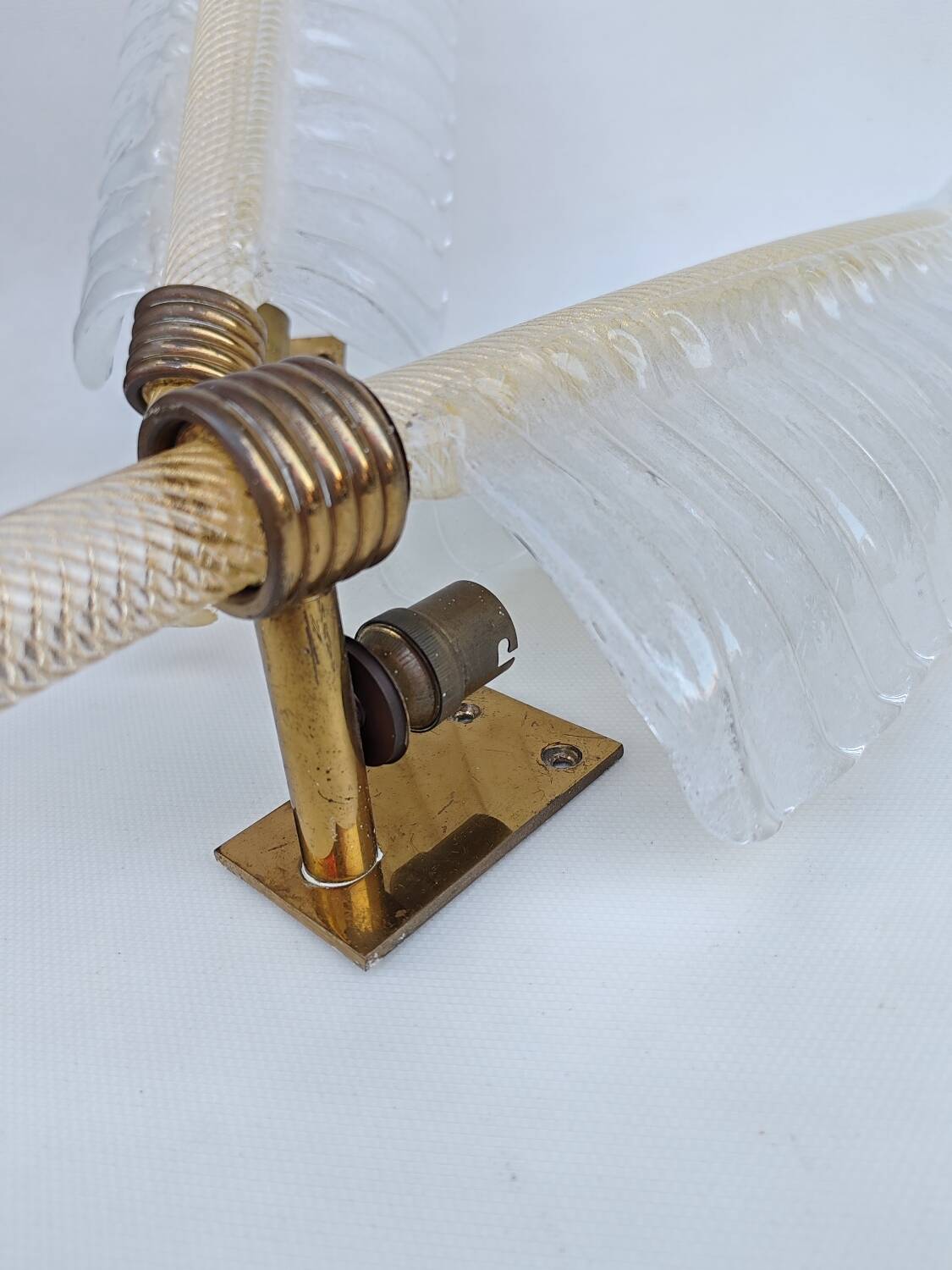 Pair of Murano glass wall sconces by Barovier and Toso.