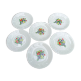 Lot 6 flat plates gien pattern anemones