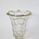 art deco style corolla molded glass vase 1950