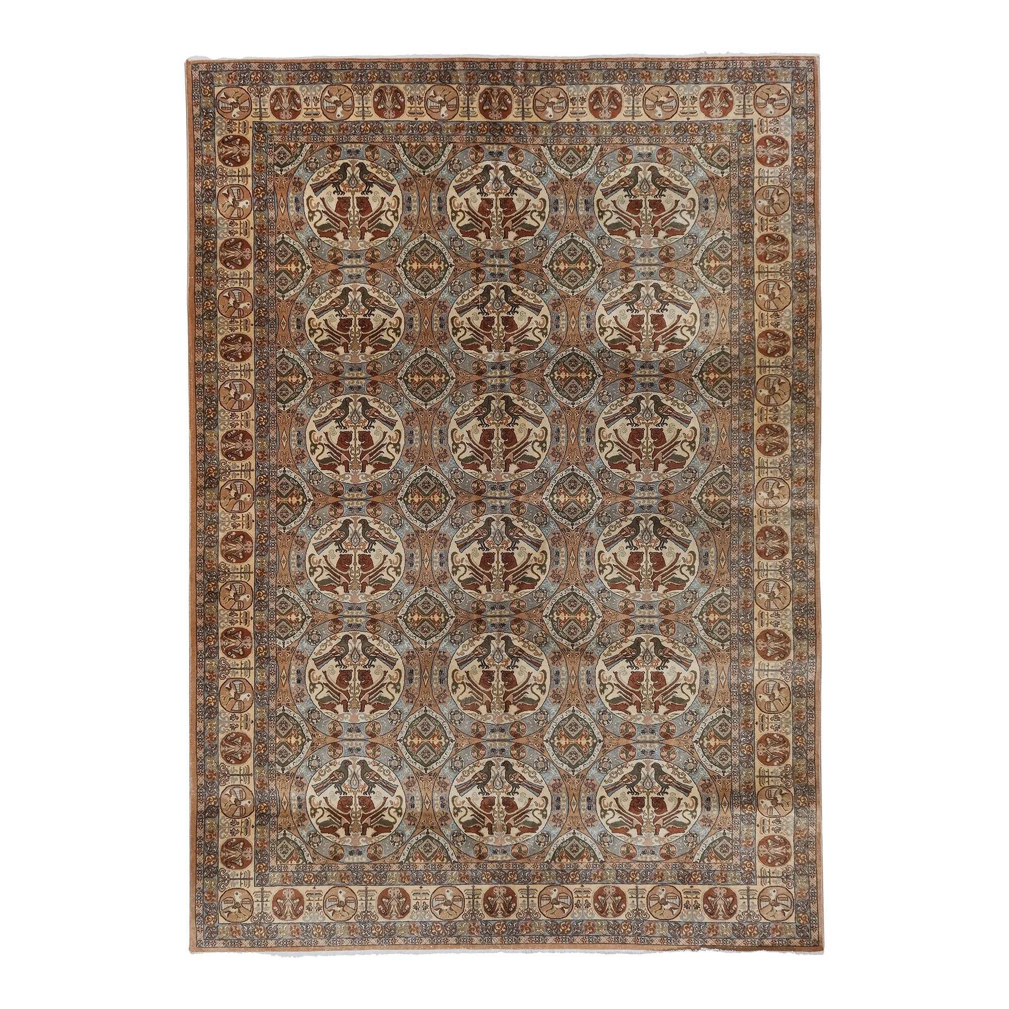 Vintage Turkish Oushak rug 200x282 cm