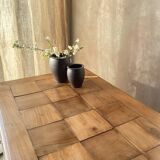 Old console in solid cherry wood - rustic Louis XV style