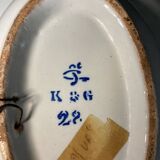 Antique Lunéville KG shaving dish from the late 19th century