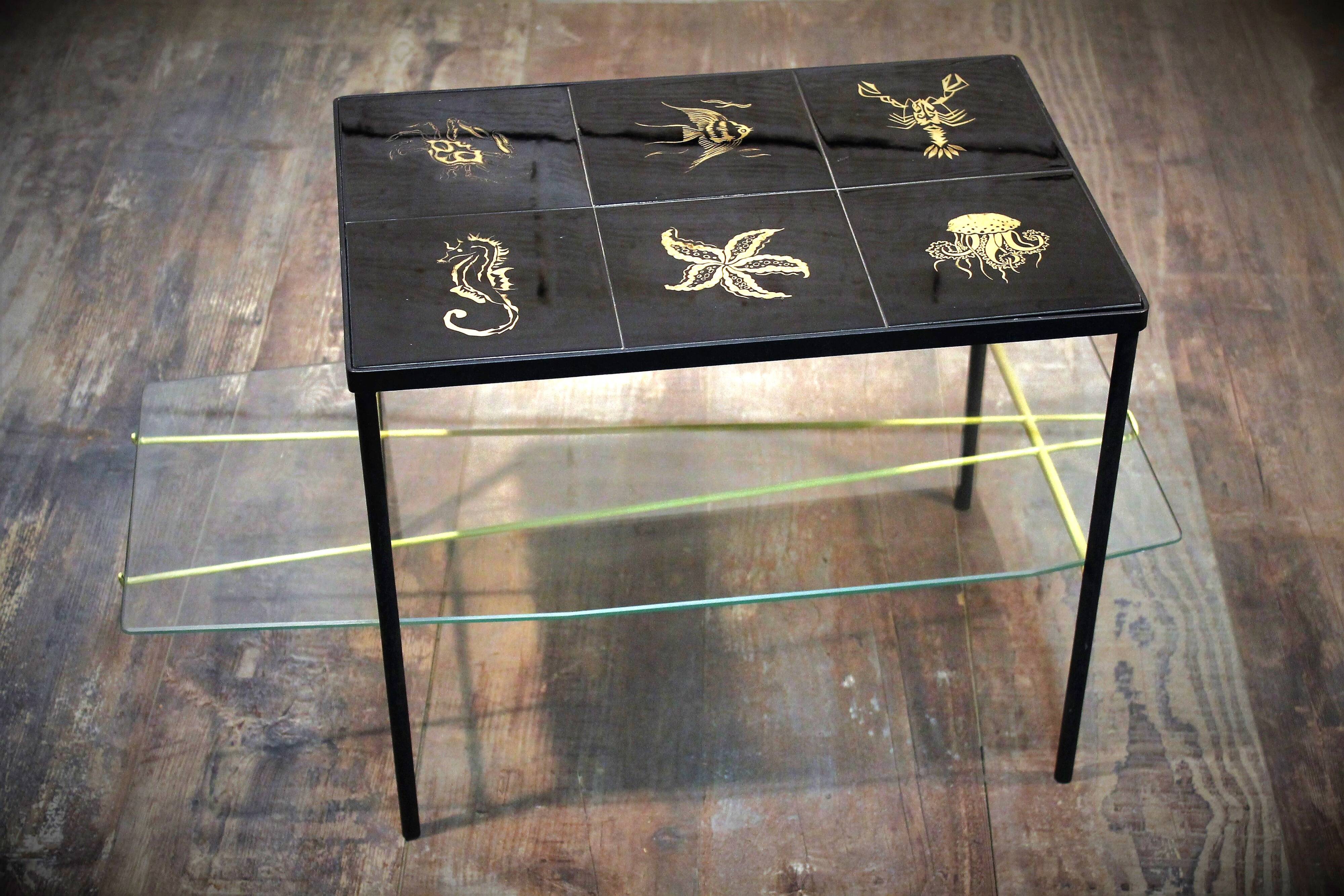 Table basse "Crustacés" 1950s