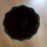 Blue vase with handles